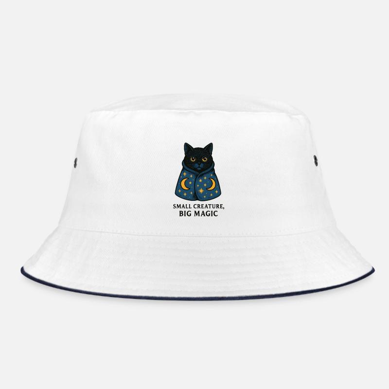 Cat magic in a starry mantle Bucket Hat