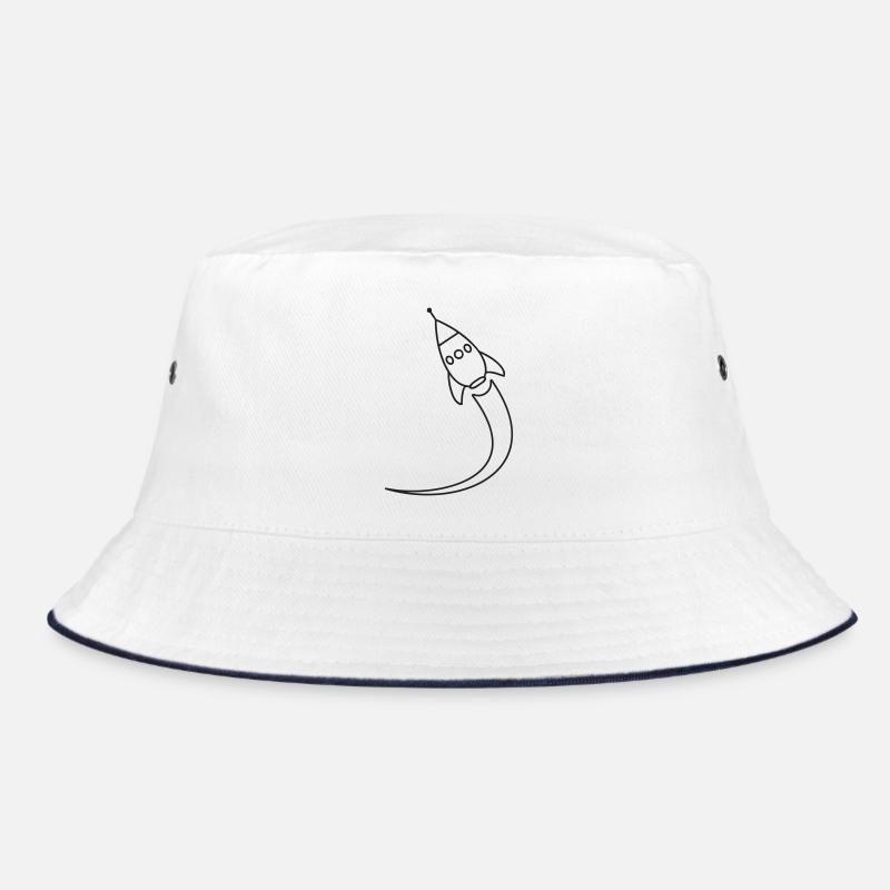 Rakete startet in den Weltraum Bucket Hat