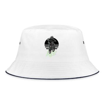 MTB - Bucket Hat - Weiß/Navy - Vorne