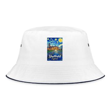 Sheffield England Starry Night - Bucket Hat - white/navy - Front