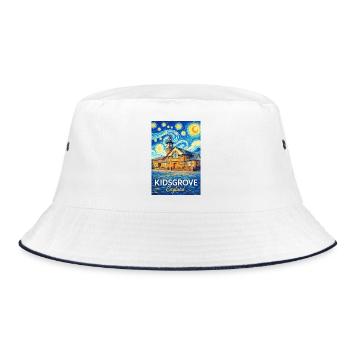 KIDSGROVE England Swirl Sky - Bucket Hat - white/navy - Front