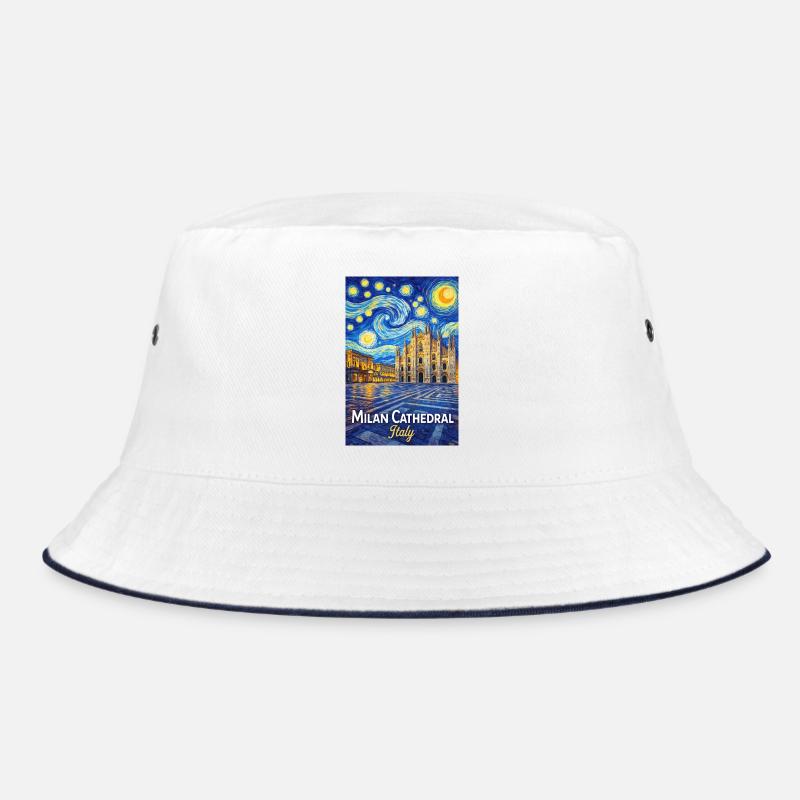 Milan Cathedral Starry Night Bucket Hat