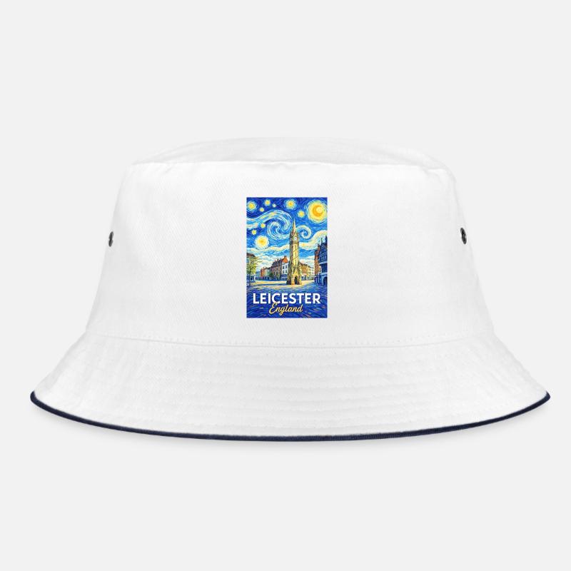 Leicester: England in Van Gogh style Bucket Hat