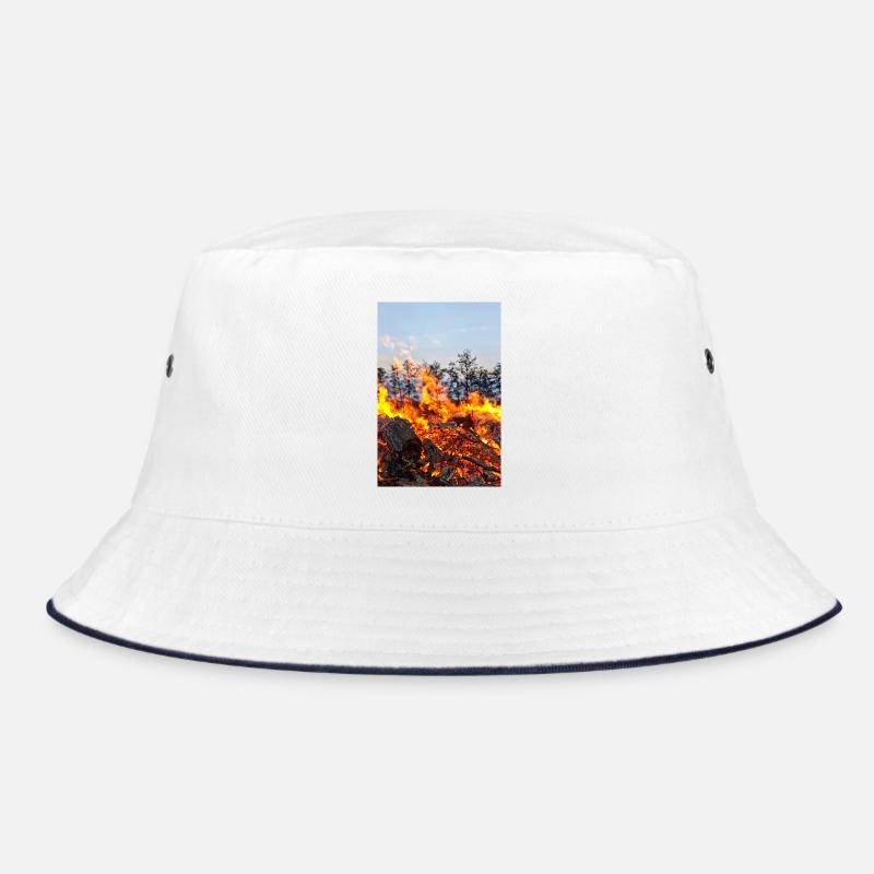 Flame Inferno Easter Fire Motif Poster Bucket Hat
