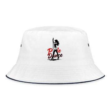 Pole Dance Silhouette – Elegant Pin-Up Art - Bucket Hat - white/navy - Front