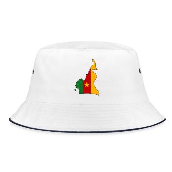 Carte du drapeau du Cameroun - Bob - blanc/marine - Devant