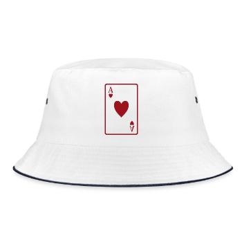 Carte de poker - Bob - blanc/marine - Devant