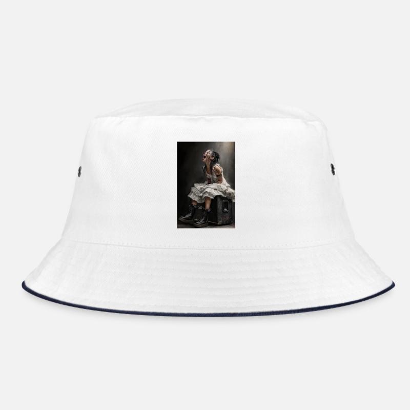 Rocker bride in rough style Bucket Hat