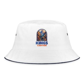 Kings Canyon Mountain Landscape Poster - Bucket Hat - white/navy - Front