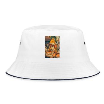 Gill Chef at the Market - Bucket Hat - white/navy - Front