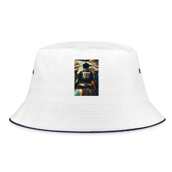 Neon Apex Racer Helmet in Motion - Bucket Hat - white/navy - Front