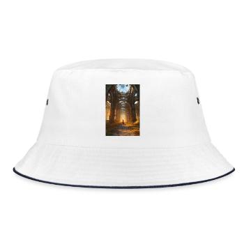 Autumn Ruins Cathedral Walk - Bucket Hat - Weiß/Navy - Vorne