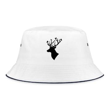 Logo de la nature du papillon cerf - Bob - blanc/marine - Devant