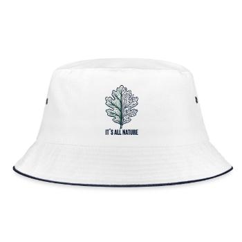 Everything is nature - Bucket Hat - white/navy - Front