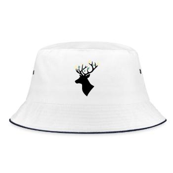 Papillon tête de cerf Multicolore - Bob - blanc/marine - Devant
