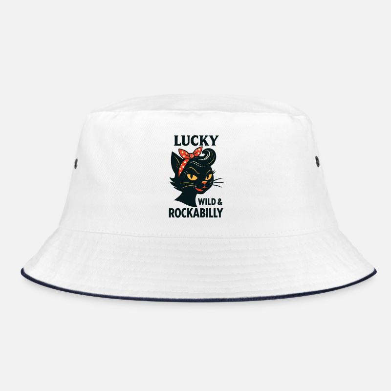 Lucky, Wild & Rockabilly : Black Retro Cat Bob