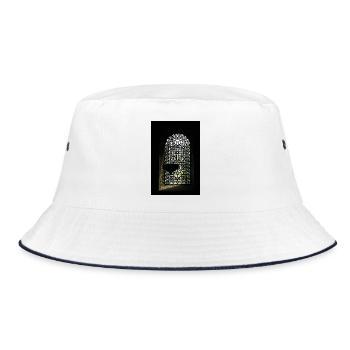 Stained Glass Window Silhouette - Bucket Hat - white/navy - Front