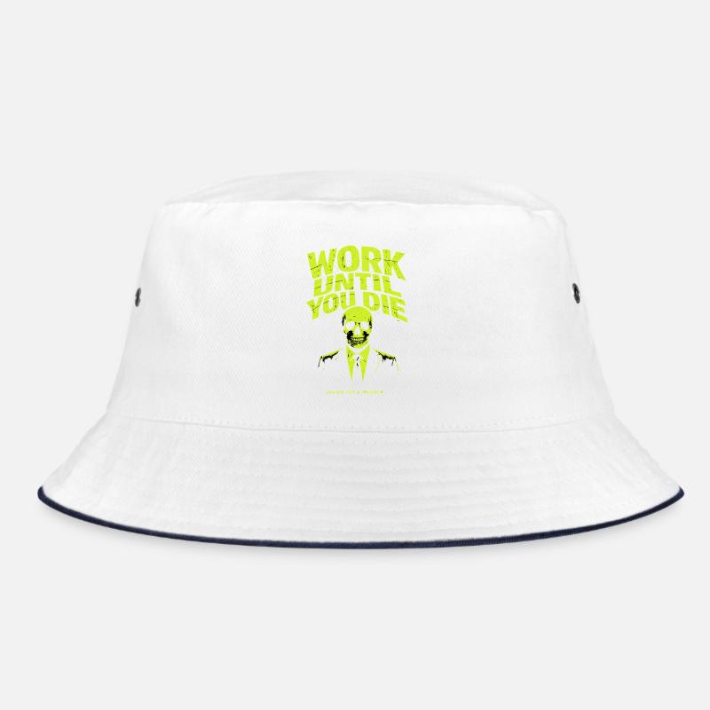 Working To The Death – Skull Style Bucket Hat