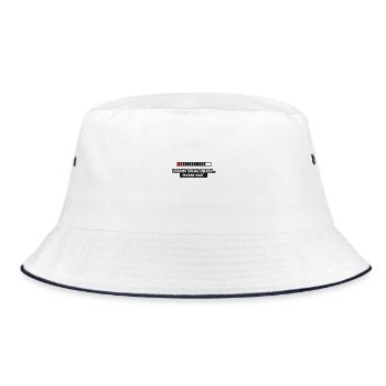 Soziale Energie wird geladen - Bucket Hat - Weiß/Navy - Vorne