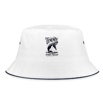 Timmy, der Wal - Bucket Hat - Weiß/Navy - Vorne