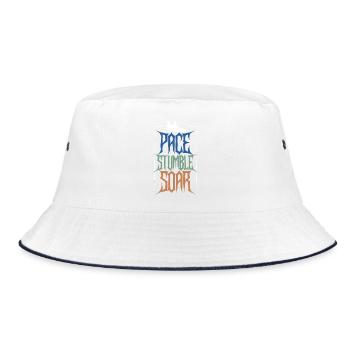 Pace Stumble Soar Style Heavy Metal - Bucket Hat - Weiß/Navy - Vorne