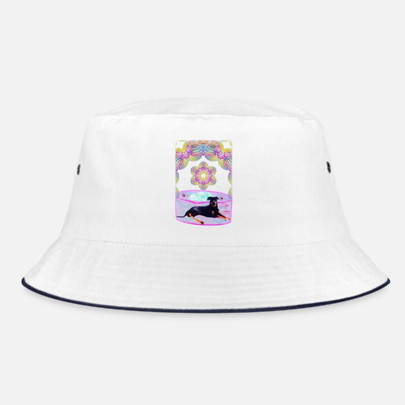 Kaleidoskop--Lobo quicklebendig im Mandala Druck Bucket Hat