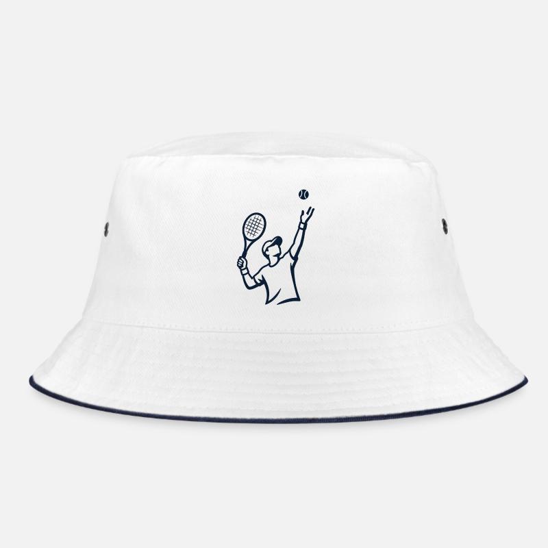 Tennis Silhouette Player Bucket Hat