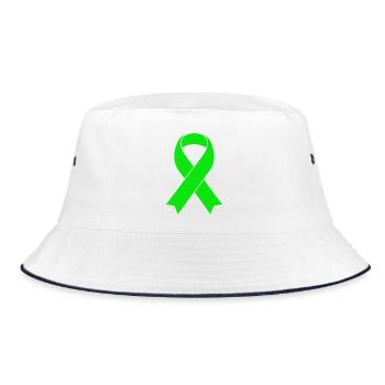 Bewusstseinsband - Bucket Hat - Weiß/Navy - Vorne