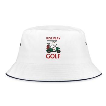 Une oie dans une voiturette de golf – Jouez simplement au golf - Bob - blanc/marine - Devant