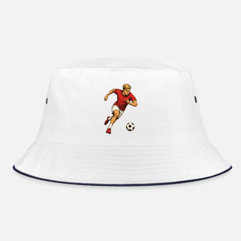 Fußballer sprintet Bucket Hat