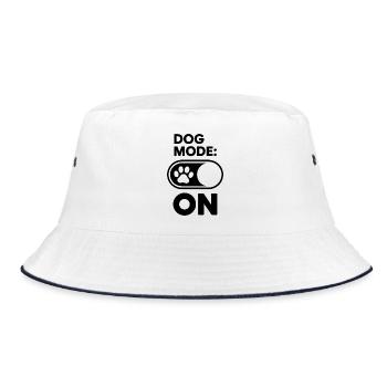 Hundemodus Einschalten - Bucket Hat - Weiß/Navy - Vorne