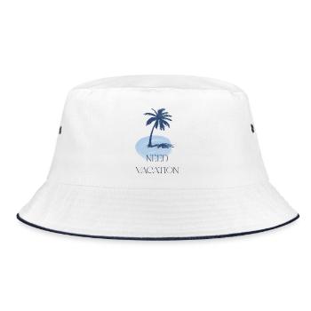 Palm Island Holiday Dreaming - Bucket Hat - white/navy - Front
