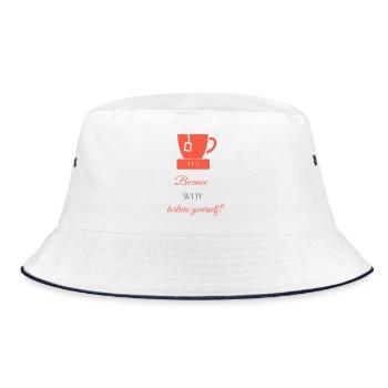 TEA-RIFFIC (Rouge vif + Gris) - Bob - blanc/marine - Devant