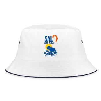 Kitesurfing Sal Cape Verde Island Adventure - Bucket Hat - white/navy - Front