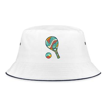 Paddel - Bucket Hat - Weiß/Navy - Vorne