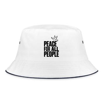 Paix pour tous les peuples - Bob - blanc/marine - Devant