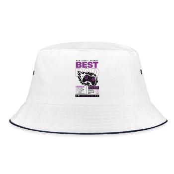 Best Dad Ever Gaming Controller - Bucket Hat - Weiß/Navy - Vorne