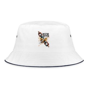 Breaking The Grey - Bucket Hat - Weiß/Navy - Vorne