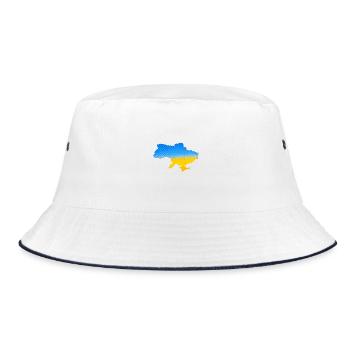 Conception du drapeau ukrainien Carte du tournesol du blé - Bob - blanc/marine - Devant