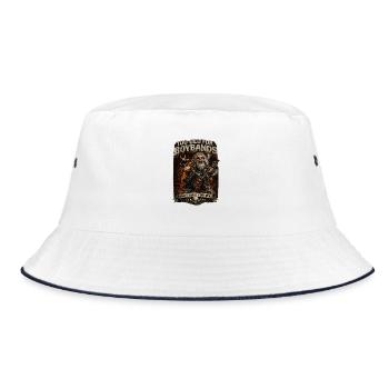 Zu Alt für Boybands – Heavy Metal Forever - Bucket Hat - Weiß/Navy - Vorne