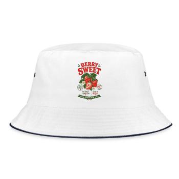 Berry Sweet Strawberry Farm - Bucket Hat - white/navy - Front