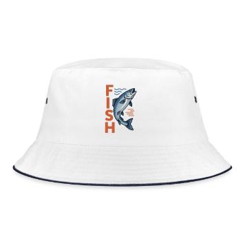 Logo du poisson POISSON : Look de pêche fort - Bob - blanc/marine - Devant