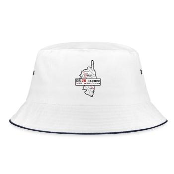 GR20 Corse Finisher Trekking Randonnée T-Shirt - Bob - blanc/marine - Devant