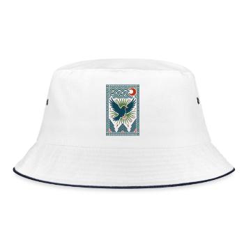 Nighthawk Moon Node - Bucket Hat - white/navy - Front