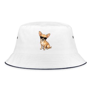 Chihuahua chien avec des lunettes de soleil trop mignon. - Bob - blanc/marine - Devant