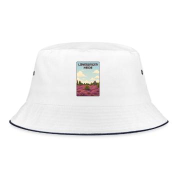 Lüneburger Heide - Bucket Hat - Weiß/Navy - Vorne