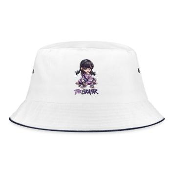 Cadeau de fille skateur Chibi Skateboard - Bob - blanc/marine - Devant