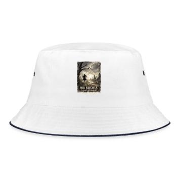 Mir reichts, ich geh schaukeln: - Bucket Hat - Weiß/Navy - Vorne