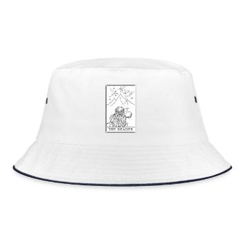 Summit Reader Flower Wreath - Bucket Hat - white/navy - Front