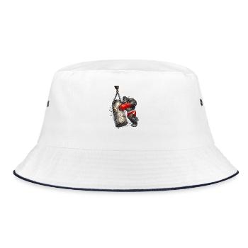 Gorilla Boxer Boxsack Barrel Zink - Bucket Hat - Weiß/Navy - Vorne